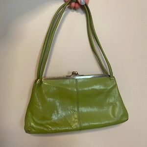 Green vintage hobo bag! Small and gorgeous pop of color! wear on leather